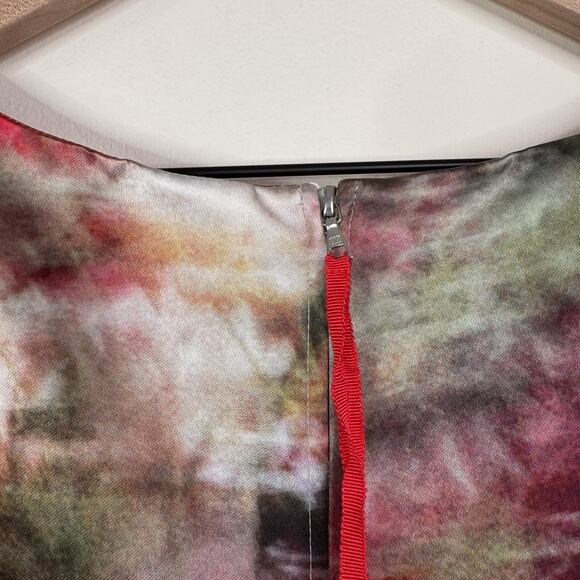 Adam Lippes Duchess Satin Fluted Dress Floral Print Structured Size 12 $2190 - Picture 10 of 16